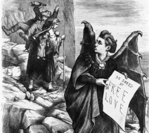 Cartoon by Thomas Nast depicting Victoria Woodhull as Satan